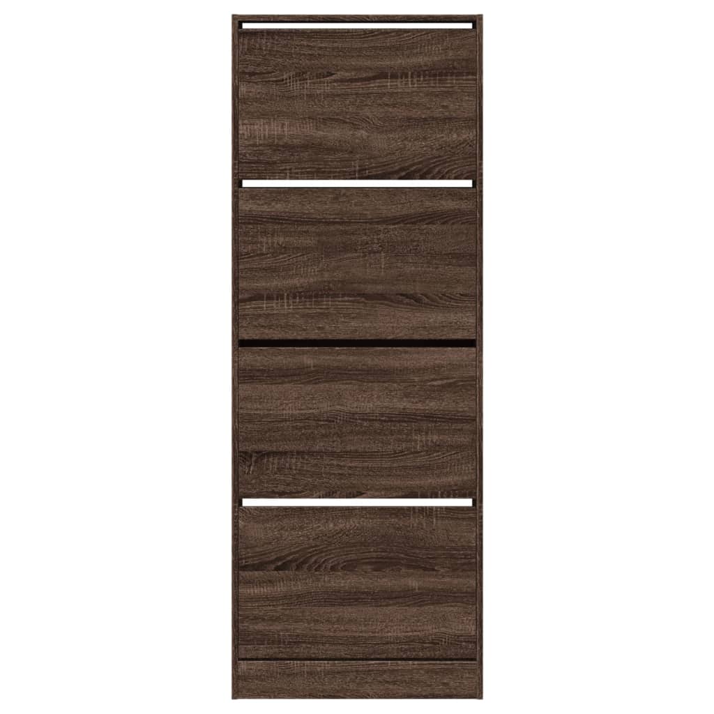 Scarpiera Rovere Marrone 60x21x163,5 cm in Legno Multistrato