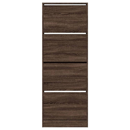 Scarpiera Rovere Marrone 60x21x163,5 cm in Legno Multistrato