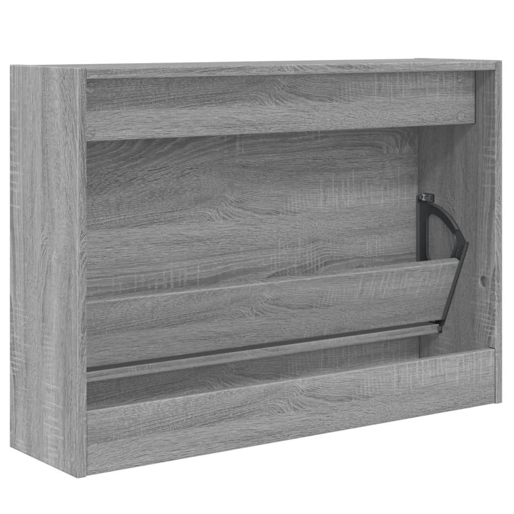 Scarpiera Grigio Sonoma 80x21x57 cm in Legno Multistrato - homemem39