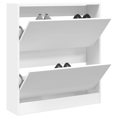 Scarpiera Bianca 80x21x87,5 cm in Legno Multistrato - homemem39