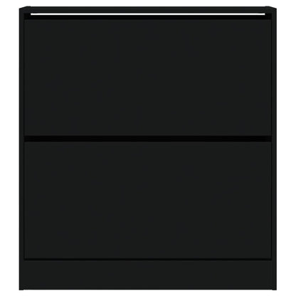Scarpiera Nera 80x21x87,5 cm in Legno Multistrato - homemem39