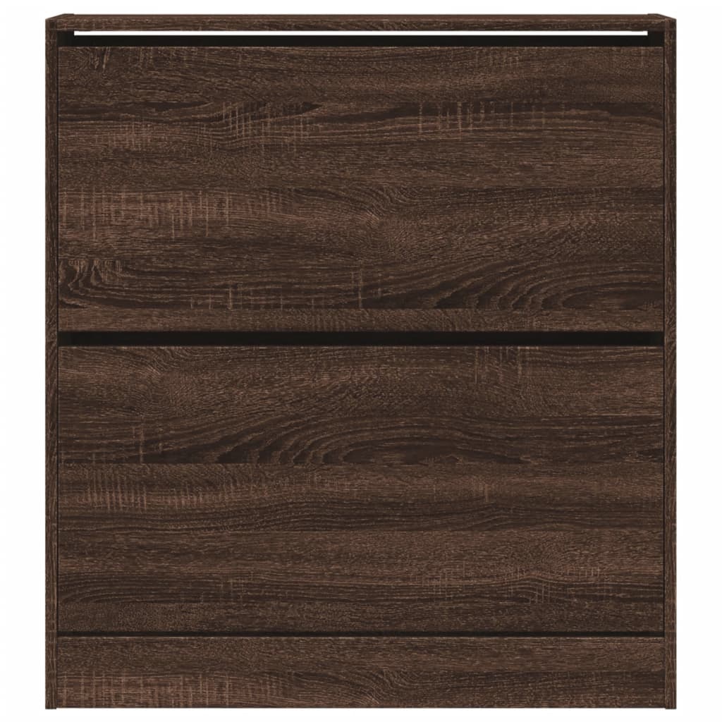 Scarpiera Rovere Marrone 80x21x87,5 cm in Legno Multistrato
