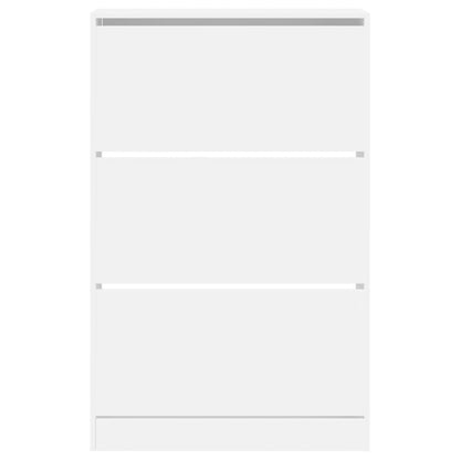 Scarpiera Bianca 80x21x125,5 cm in Legno Multistrato - homemem39