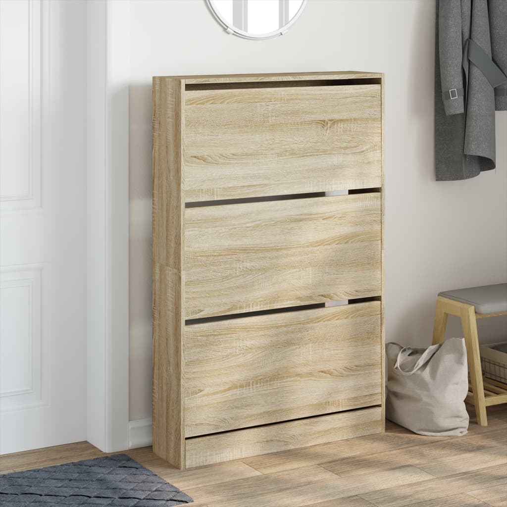Scarpiera Rovere Sonoma 80x21x125,5 cm in Legno Multistrato - homemem39