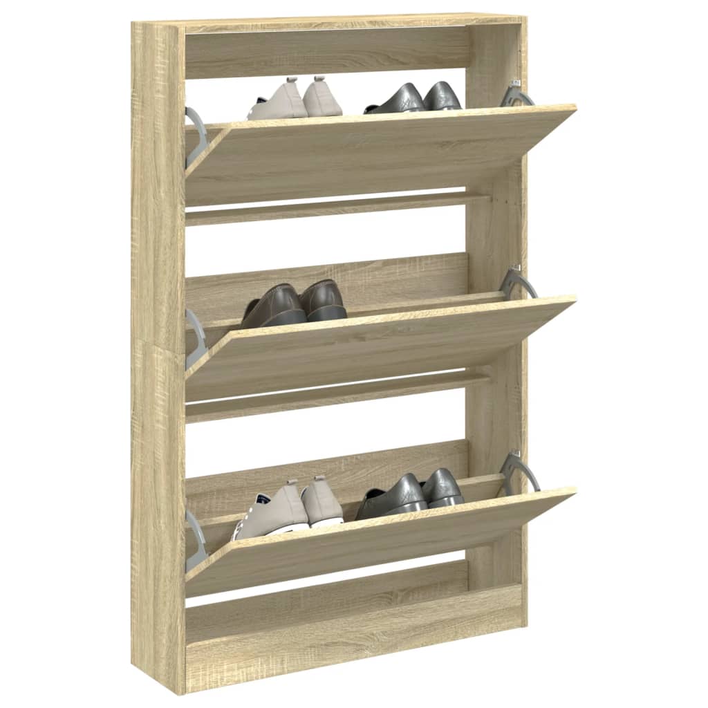 Scarpiera Rovere Sonoma 80x21x125,5 cm in Legno Multistrato - homemem39