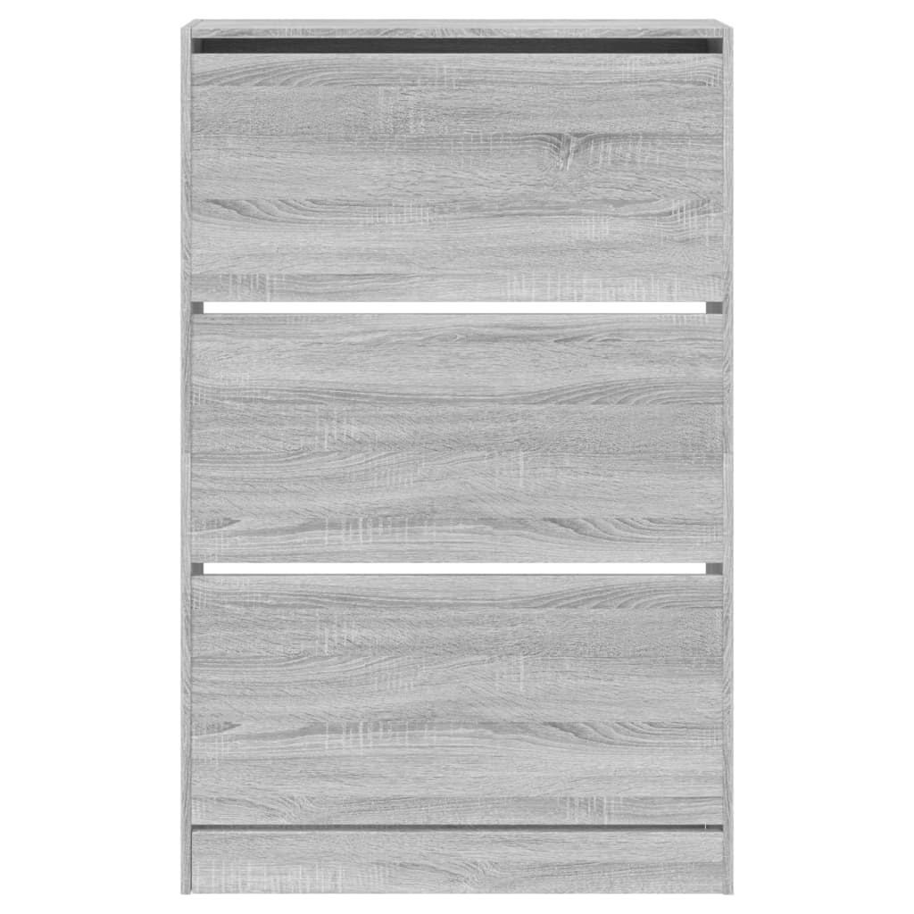Scarpiera Grigio Sonoma 80x21x125,5 cm in Legno Multistrato - homemem39