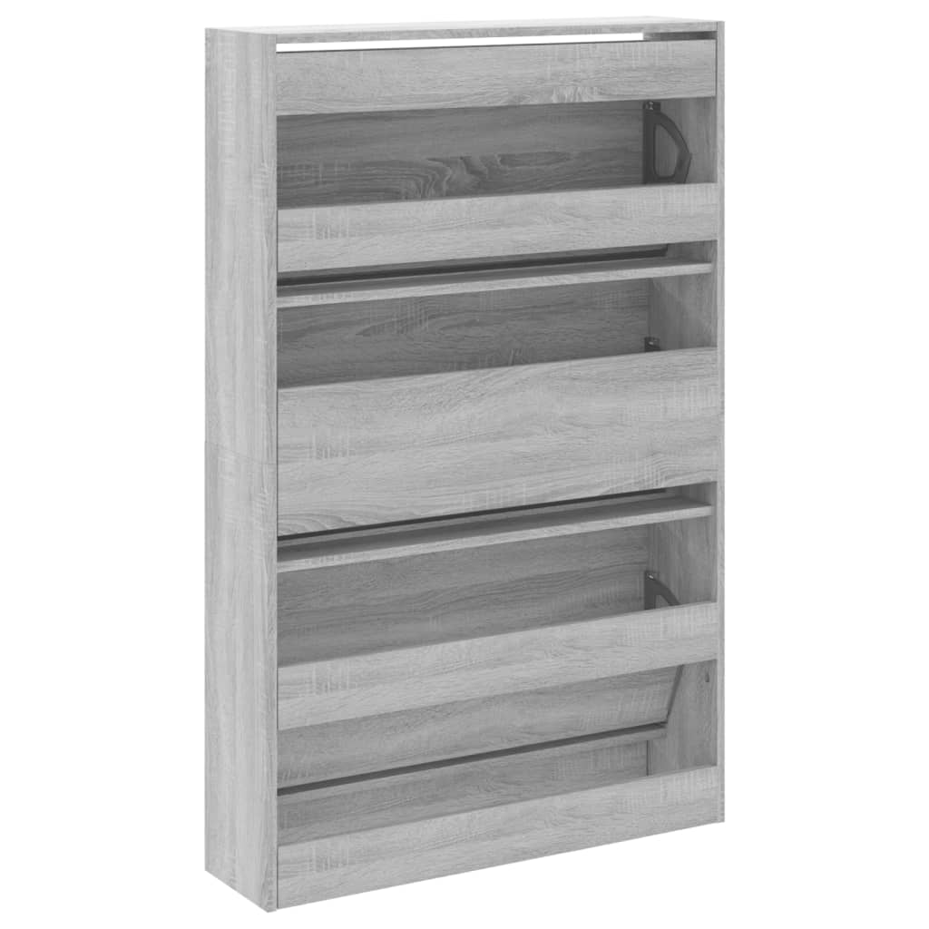 Scarpiera Grigio Sonoma 80x21x125,5 cm in Legno Multistrato - homemem39