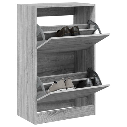 Scarpiera Grigio Sonoma 60x34x96,5 cm in Legno Multistrato - homemem39