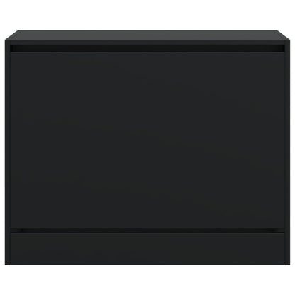 Scarpiera Nera 80x34x63 cm in Legno Multistrato - homemem39