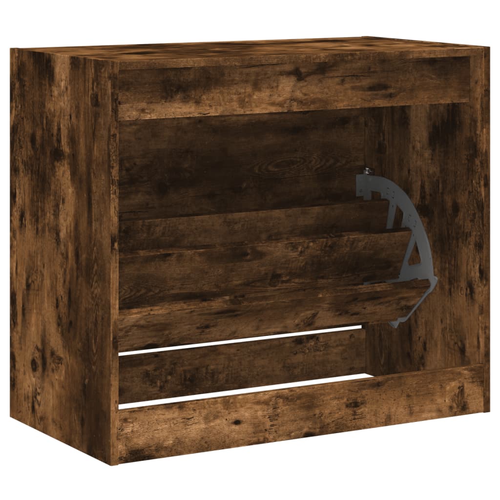 Scarpiera Rovere Fumo 80x42x69 cm in Legno Multistrato | homemem39