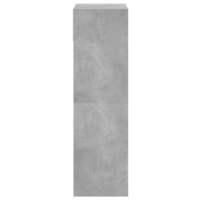 Scarpiera Grigio Cemento 60x34x116 cm in Legno Multistrato