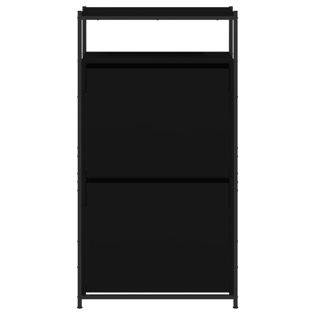 Scarpiera Nera 60x34x112 cm in Legno Multistrato - homemem39