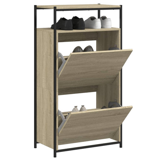 Scarpiera Rovere Sonoma 60x34x112 cm in Legno Multistrato - homemem39