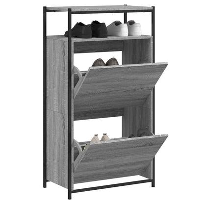 Scarpiera Grigio Sonoma 60x34x112 cm in Legno Multistrato - homemem39