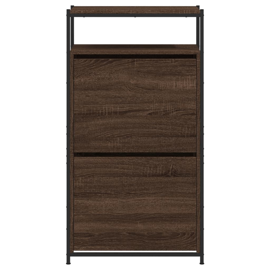 Scarpiera Rovere Marrone 60x34x112 cm in Legno Multistrato - homemem39