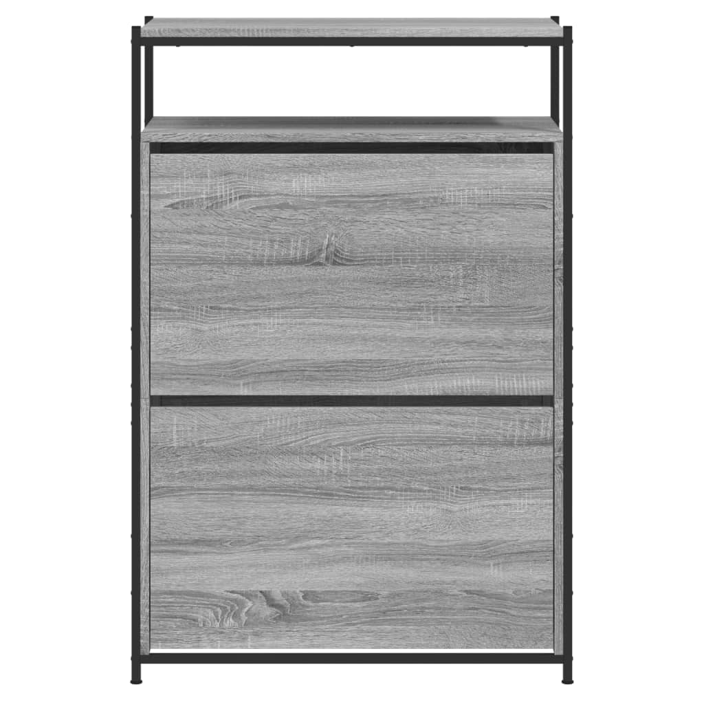 Scarpiera Grigio Sonoma 75x34x112 cm in Legno Multistrato - homemem39
