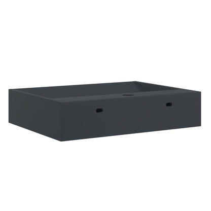 Lavandino 60x38x11 cm Blocco in Marmo/Minerale Antracite - homemem39