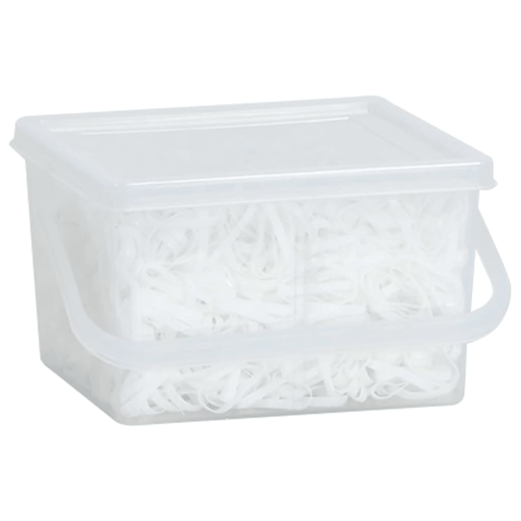 Elastici per Trecce Cavallo 2500 pz Bianchi in Silicone | homemem39
