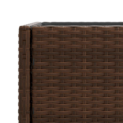 Fioriera da Giardino con Ripiano Marrone in Polyrattan | homemem39