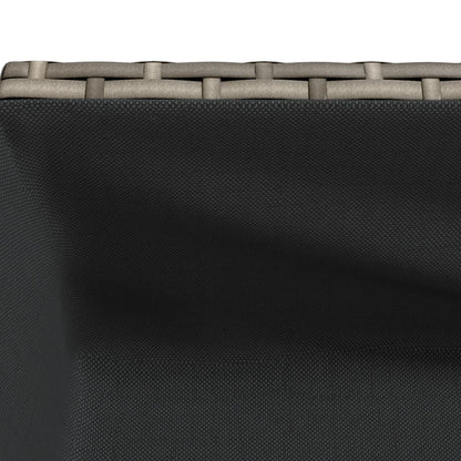 Fioriera da Giardino con Ripiano Grigia in Polyrattan | homemem39