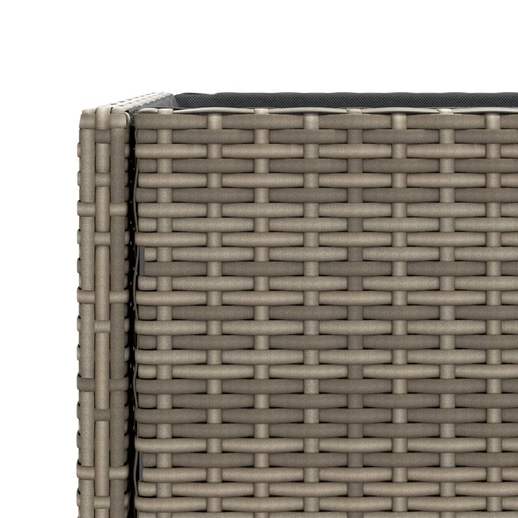 Fioriera da Giardino con Ripiano Grigia in Polyrattan | homemem39