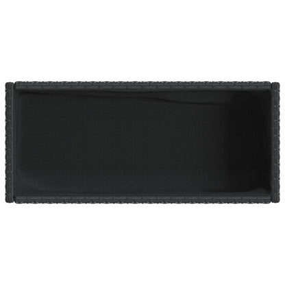 Fioriera da Giardino con Ripiano Nera in Polyrattan | homemem39