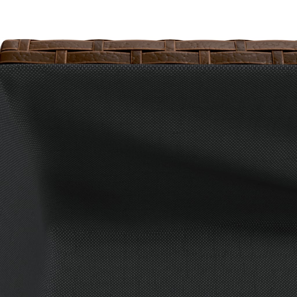 Fioriera da Giardino con Ripiano Marrone in Polyrattan