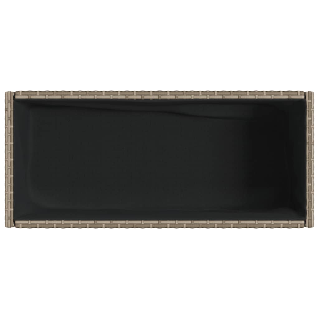 Fioriera da Giardino con Ripiano Grigia in Polyrattan