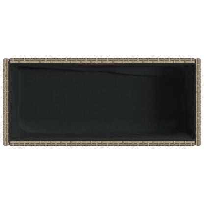 Fioriera da Giardino con Ripiano Grigia in Polyrattan