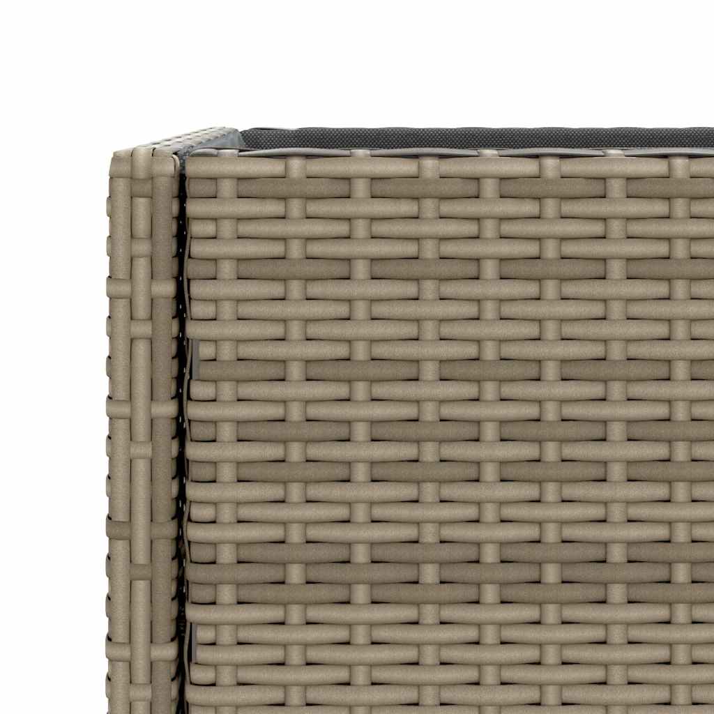 Fioriera da Giardino con Ripiano Grigia in Polyrattan