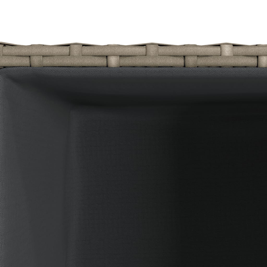 Fioriere da Giardino 3 pz Grigie in Polyrattan