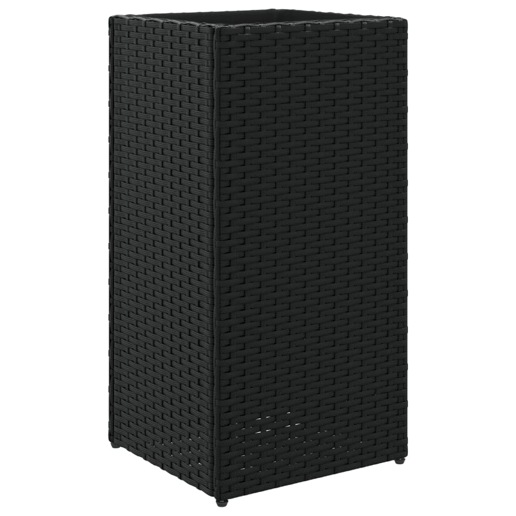 Fioriera da Giardino Nero 30x30x60 cm in Polyrattan - homemem39