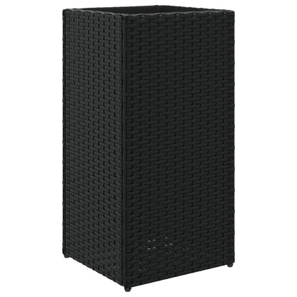 Fioriera da Giardino Nero 30x30x60 cm in Polyrattan - homemem39