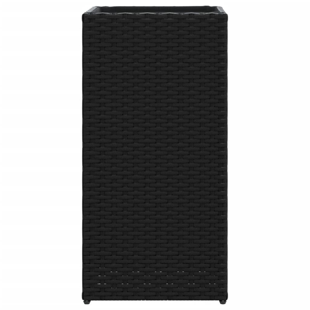 Fioriera da Giardino Nero 30x30x60 cm in Polyrattan - homemem39