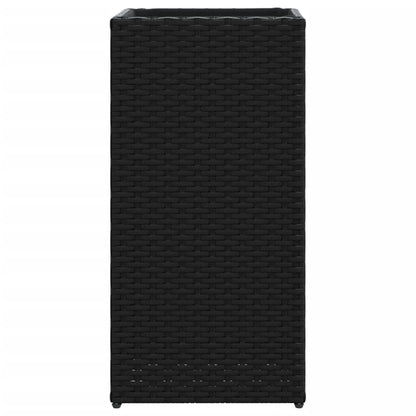 Fioriera da Giardino Nero 30x30x60 cm in Polyrattan - homemem39