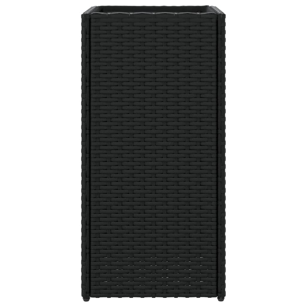 Fioriera da Giardino Nero 30x30x60 cm in Polyrattan - homemem39