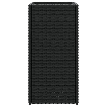 Fioriera da Giardino Nero 30x30x60 cm in Polyrattan - homemem39