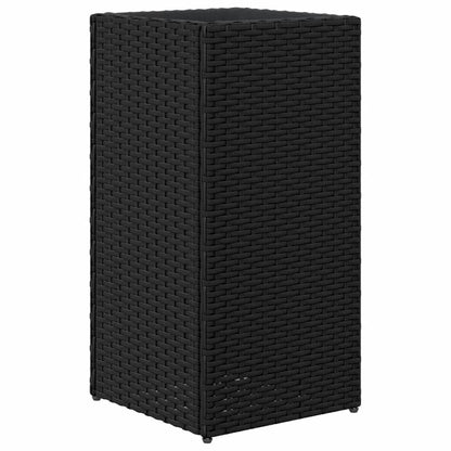 Fioriera da Giardino Nero 30x30x60 cm in Polyrattan - homemem39