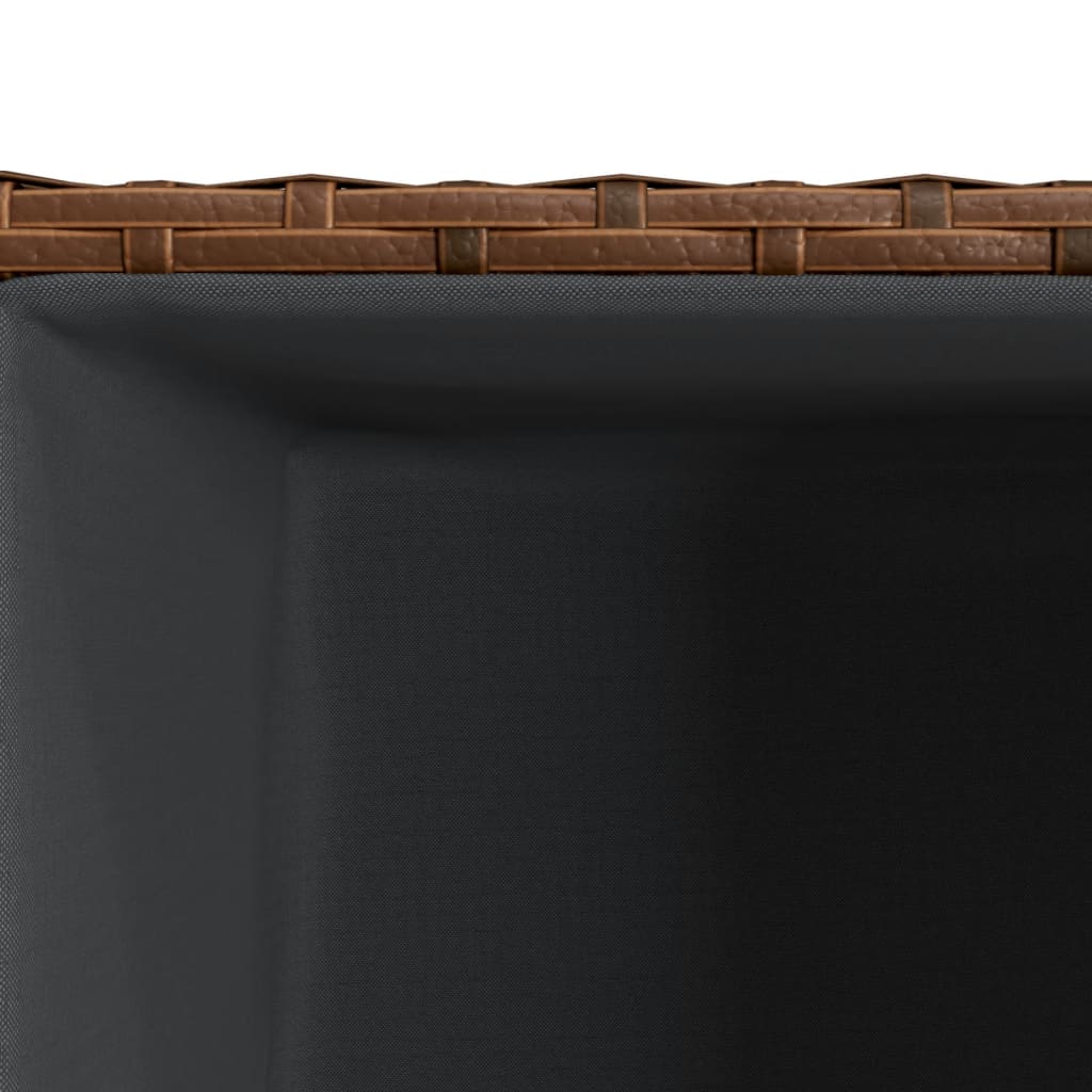 Fioriera da Giardino Marrone 30x30x60 cm in Polyrattan