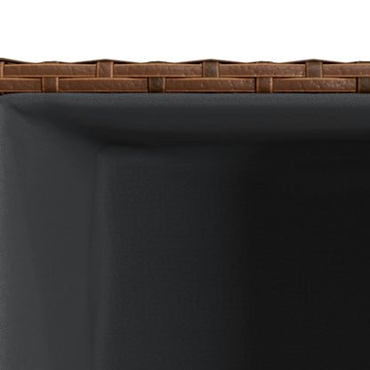 Fioriera da Giardino Marrone 30x30x60 cm in Polyrattan