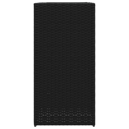 Fioriera da Giardino Nera 40x40x80 cm in Polyrattan | homemem39