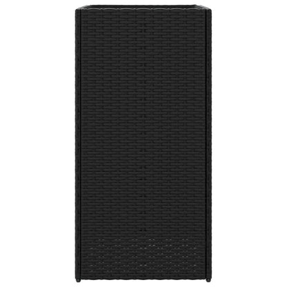 Fioriera da Giardino Nera 40x40x80 cm in Polyrattan | homemem39