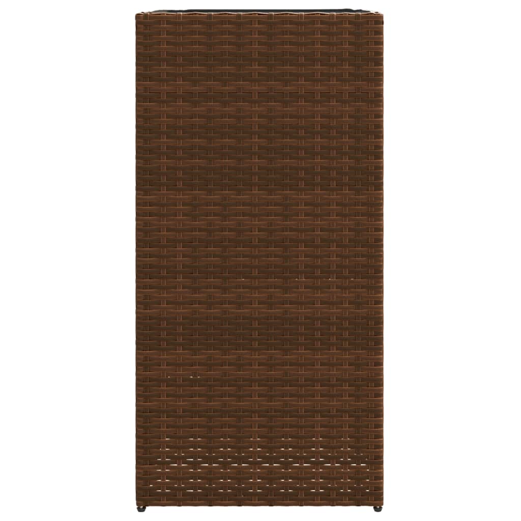 Fioriera da Giardino Marrone 40x40x80 cm in Polyrattan | homemem39