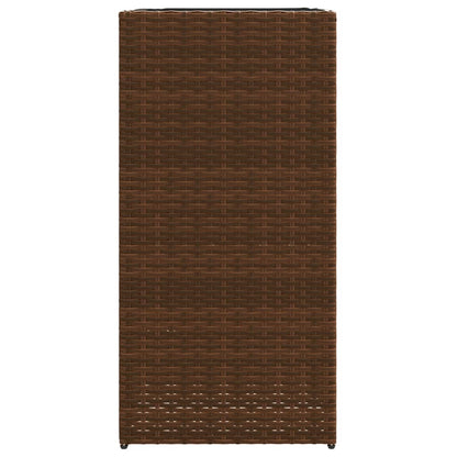 Fioriera da Giardino Marrone 40x40x80 cm in Polyrattan | homemem39