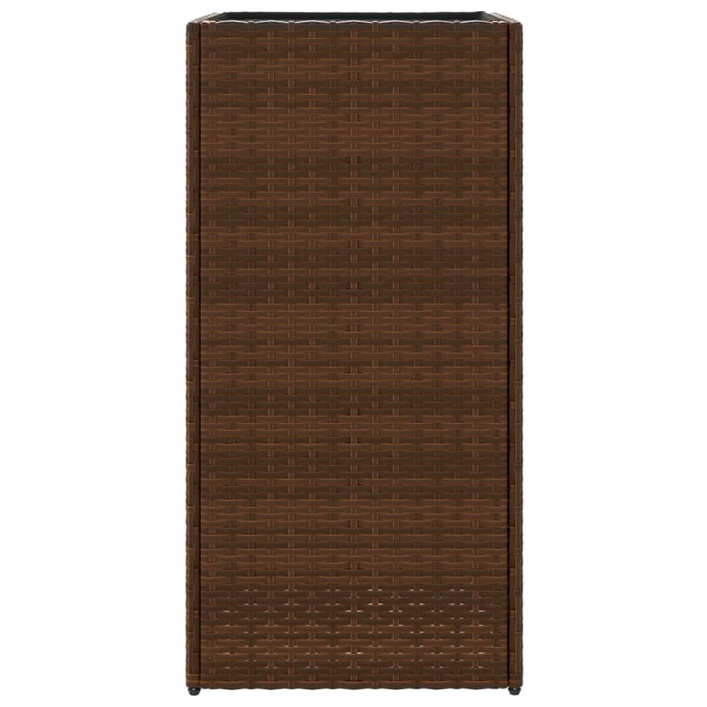 Fioriera da Giardino Marrone 40x40x80 cm in Polyrattan | homemem39