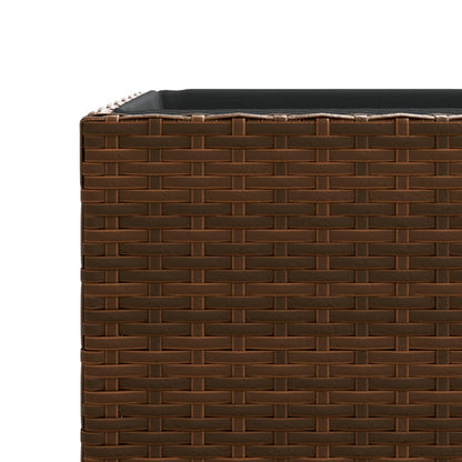 Fioriera da Giardino Marrone 40x40x80 cm in Polyrattan | homemem39