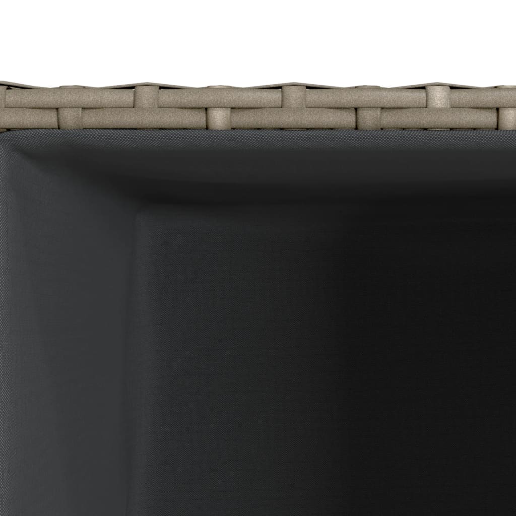 Fioriera da Giardino Grigia 40x40x80 cm in Polyrattan