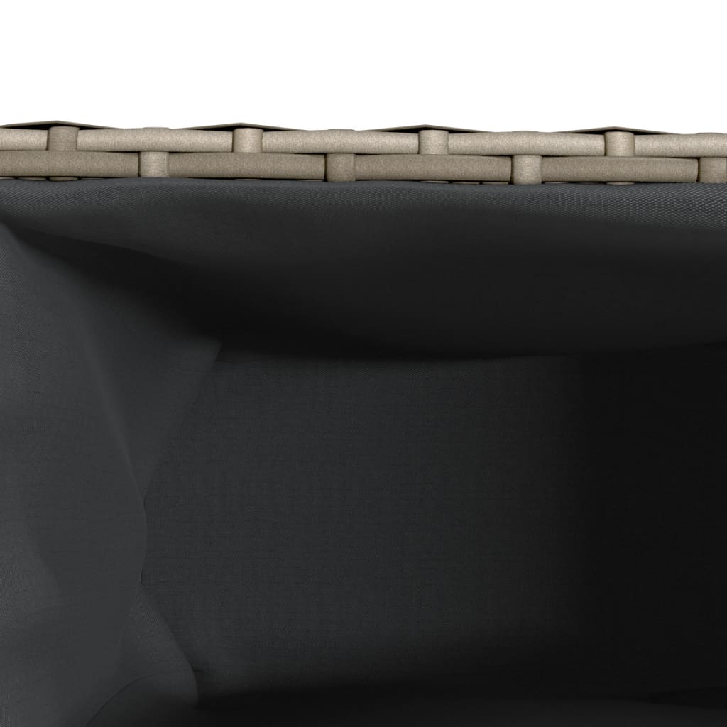 Fioriera da Giardino con 3 Vasi Grigia 105x30x32 cm Polyrattan