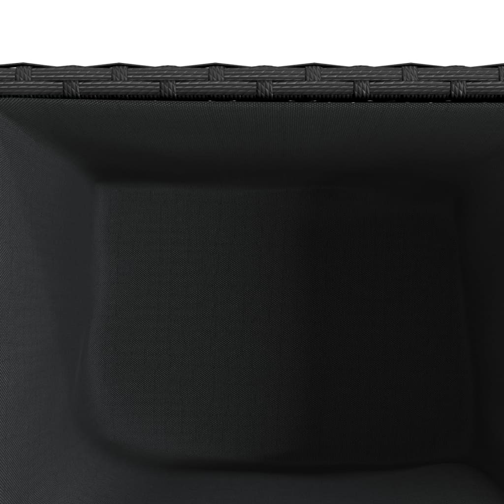 Fioriera da Giardino Nera 36x30x32 cm in Polyrattan