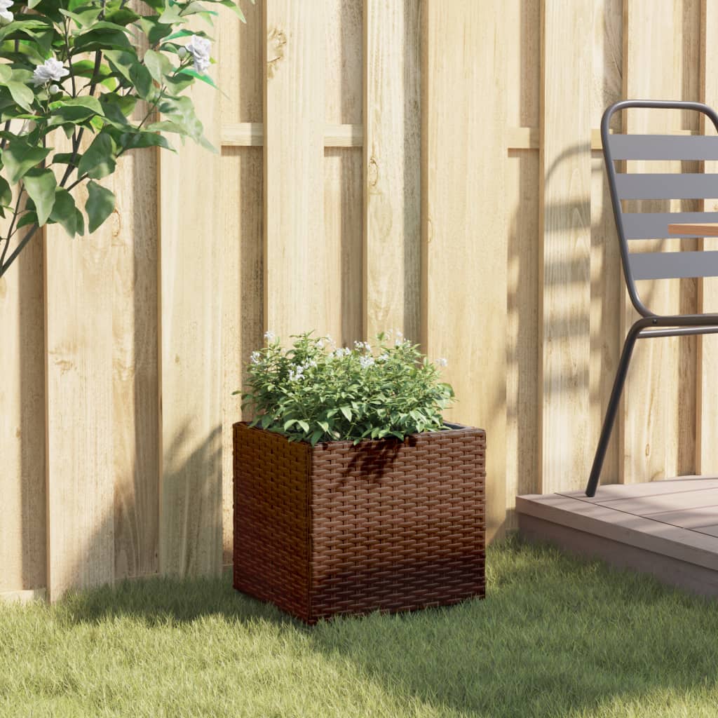 Fioriera da Giardino Marrone in Polyrattan